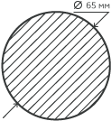 Круг нержавеющий (пруток) 65х3000 мм.  AISI 321 (08Х18Н10Т) калиброванный